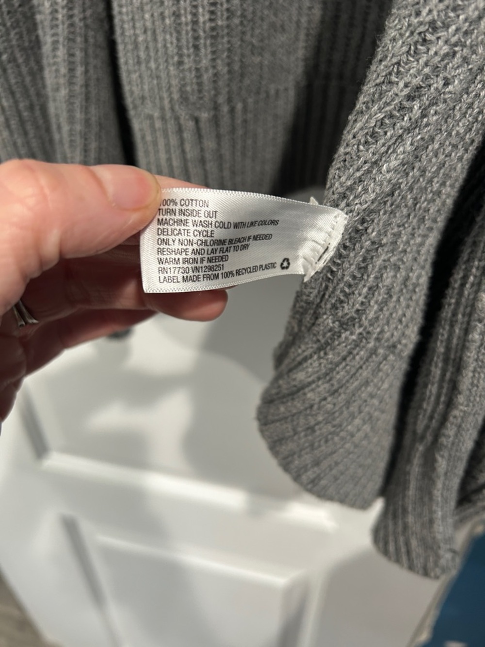 Universal Thread Gray Open-Front Ribbed Cardigan - Picture 4 of 5